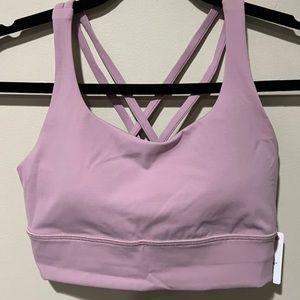 NWT LULULEMON ENERGY LONGLINE SPORT BRA YOGA SIZE 8 Mauve